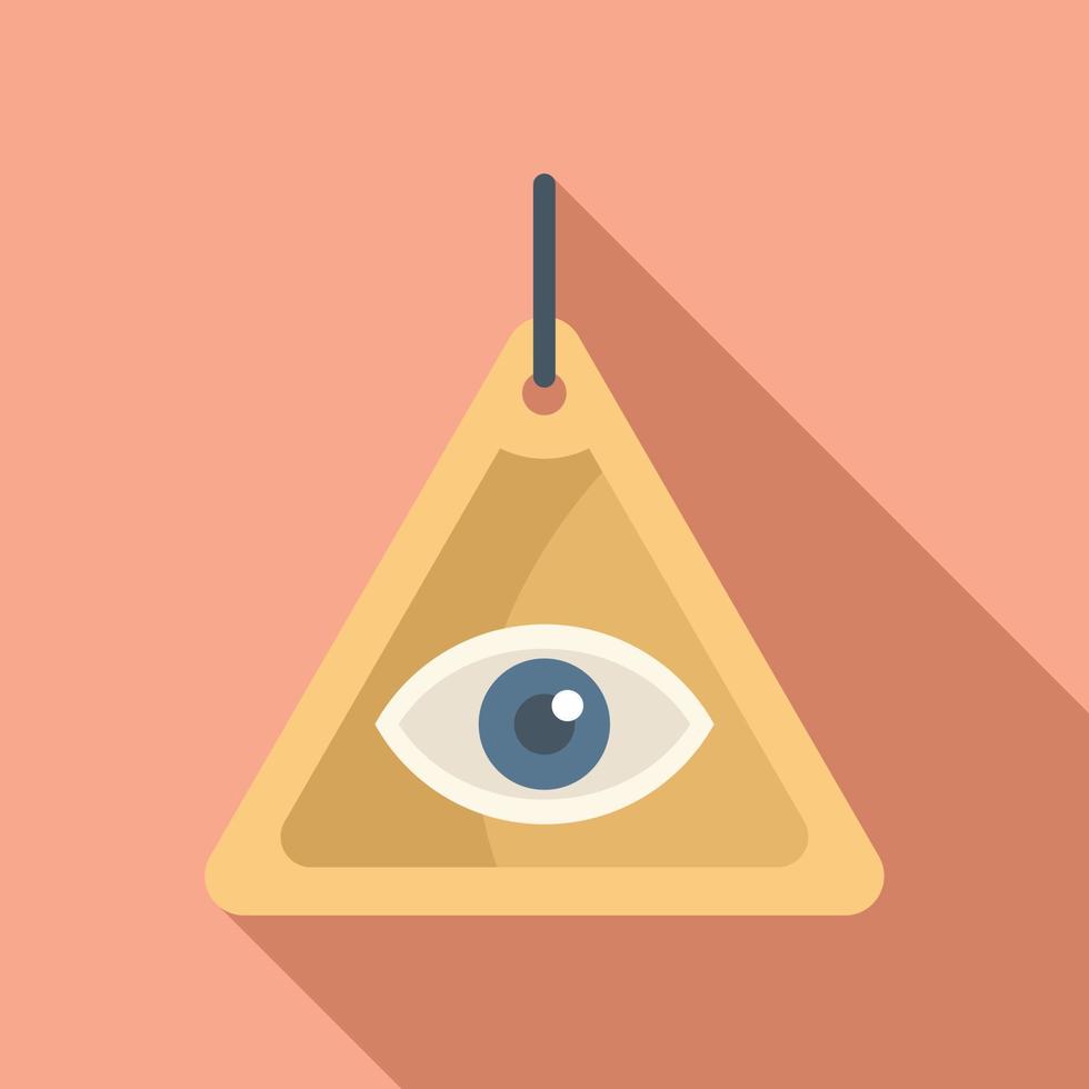 Lucky charm pyramid icon flat vector. Japan year vector