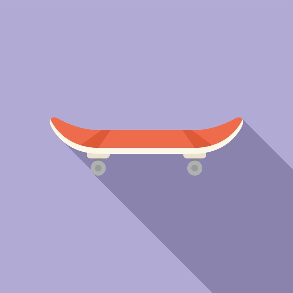 Skateboard icon flat vector. Active sport vector