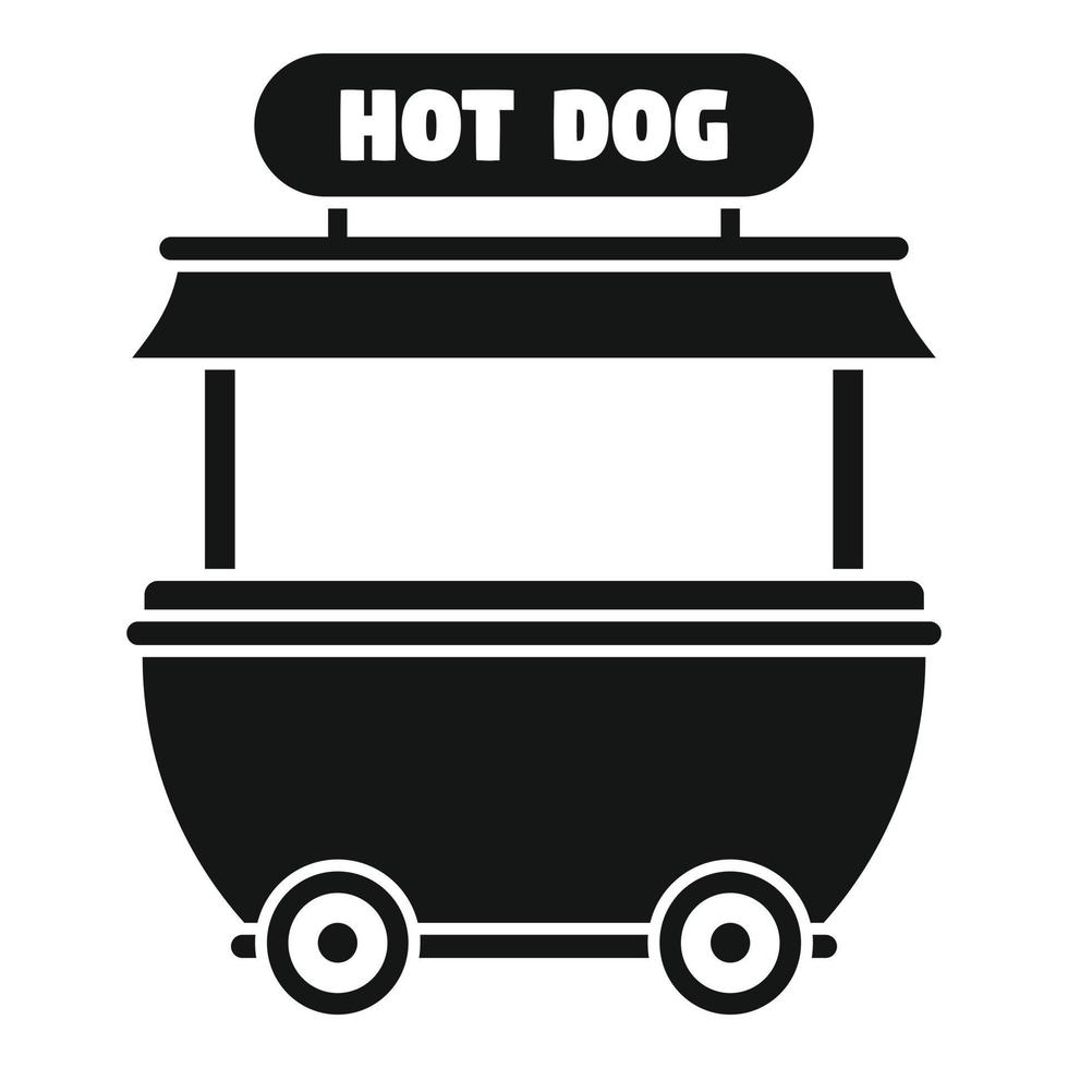 Bakery stand icon simple vector. Hot dog cart vector