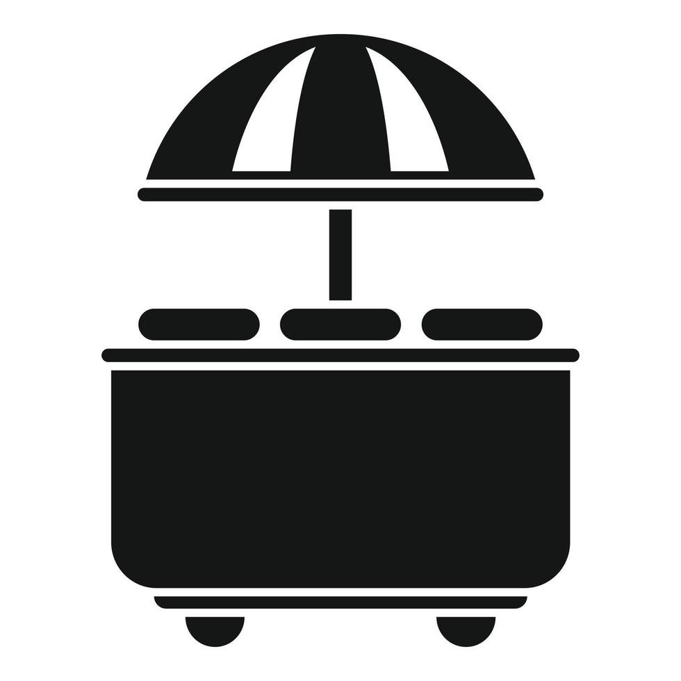 Hotdog stall icon simple vector. Hot dog cart vector