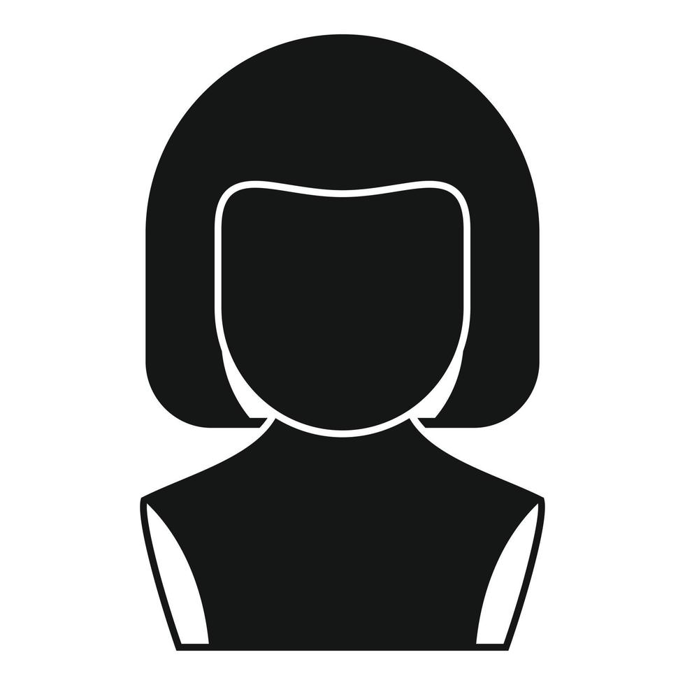Model wig icon simple vector. Head style vector