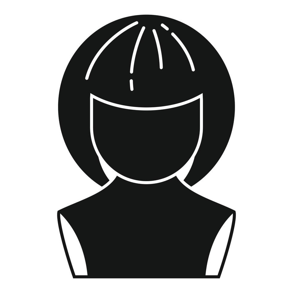 Style wig icon simple vector. Fashion head vector