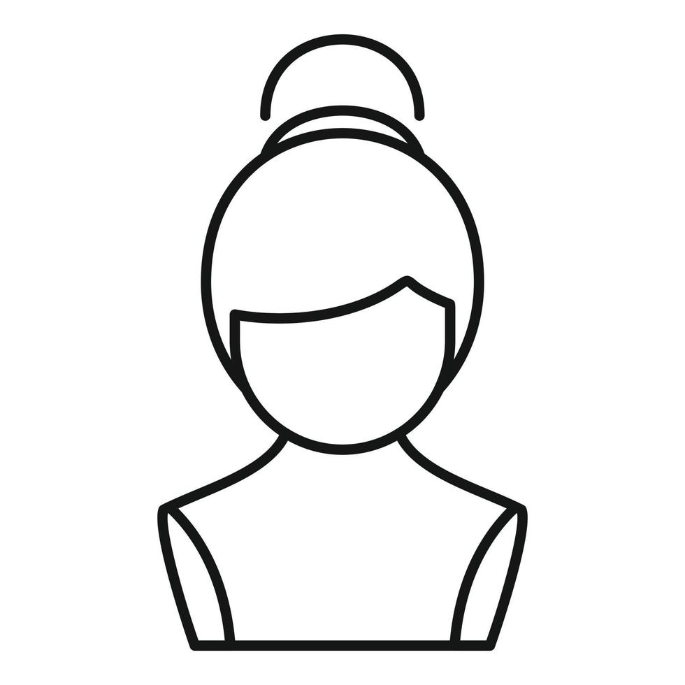 Hairstyle wig icon outline vector. Hair style vector