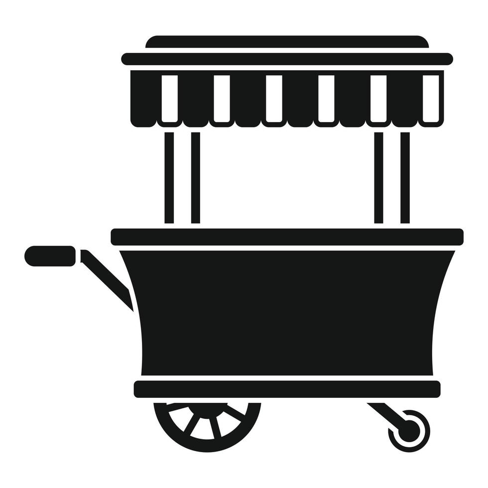 Market shop icon simple vector. Cart food vector