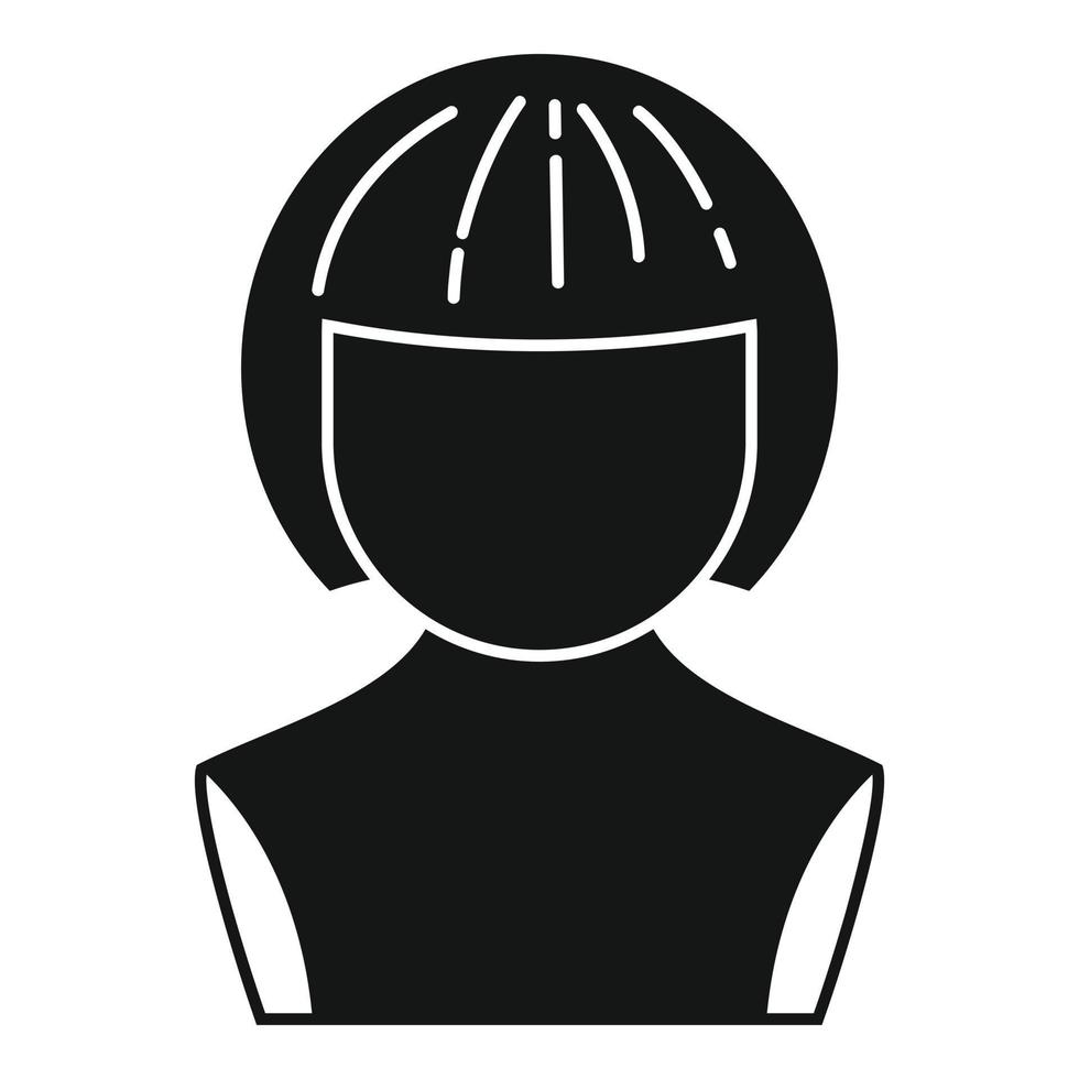 Fashion wig icon simple vector. Hair style vector