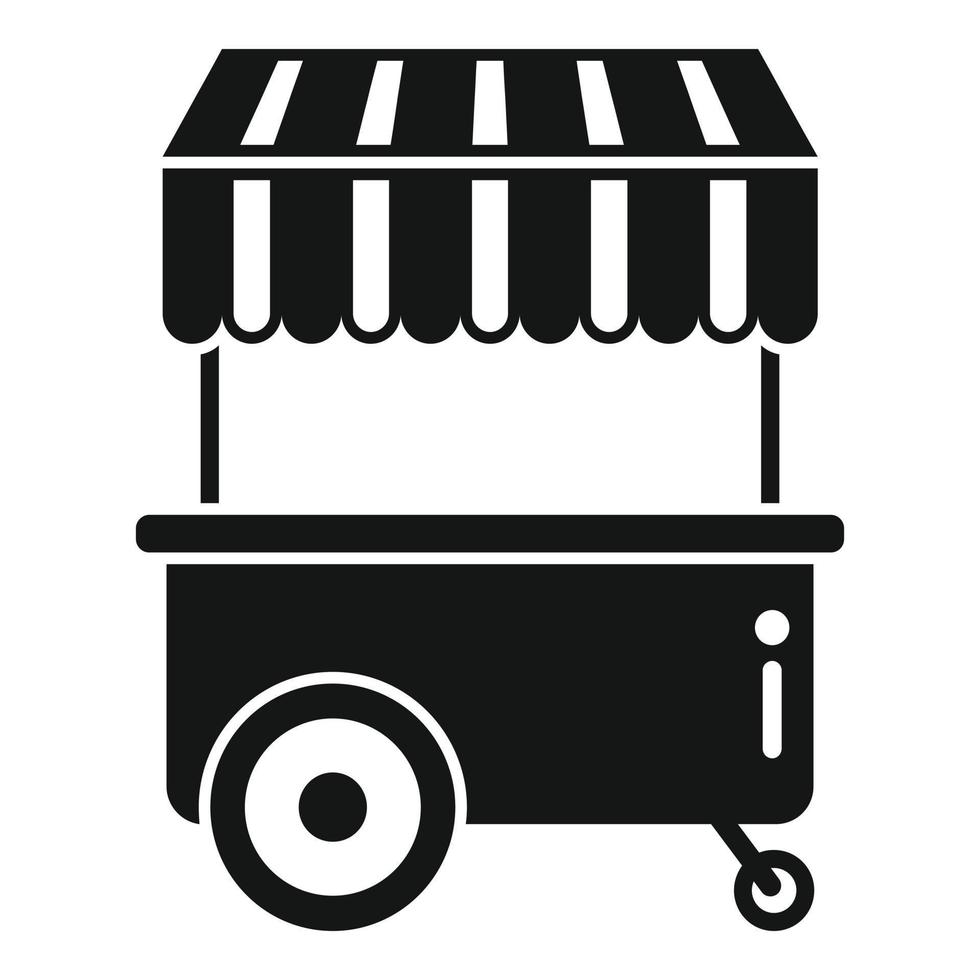 vector simple de icono de carrito de bocadillos. tienda de mercado