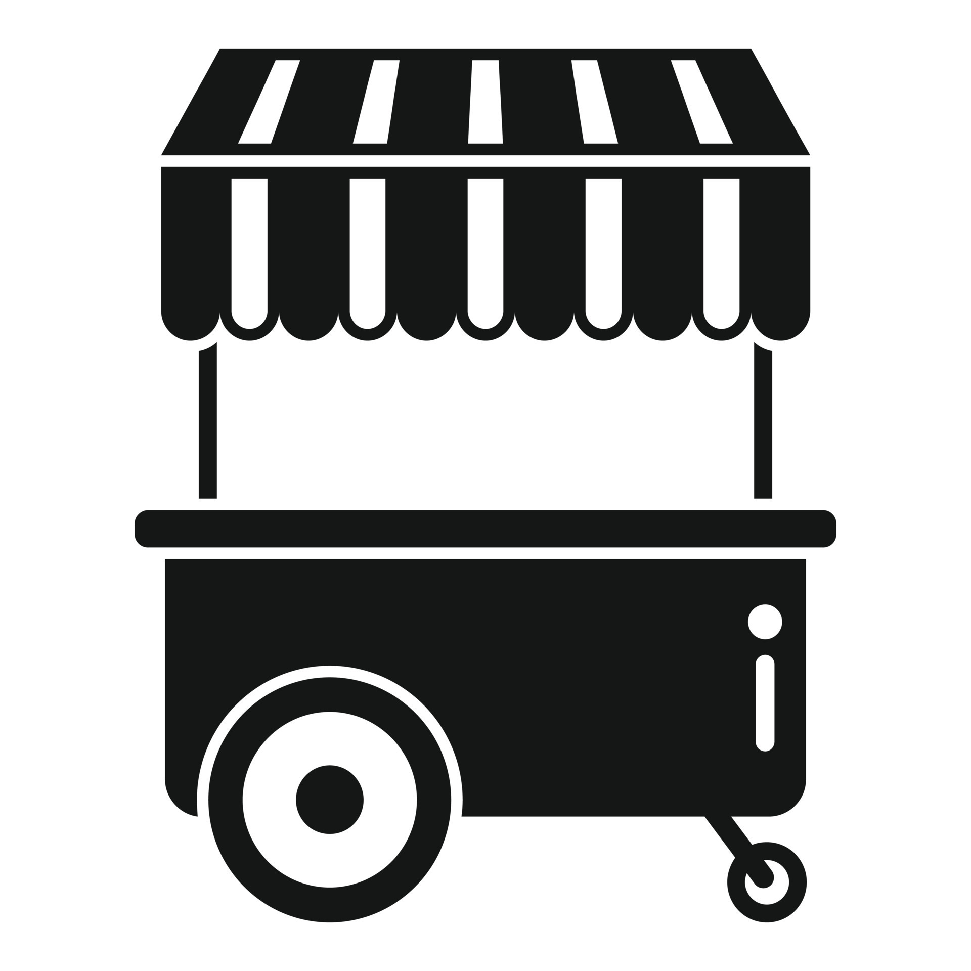 Snack cart icon simple vector. Market shop 15152528 Vector Art at Vecteezy