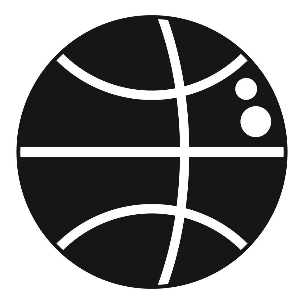 vector simple de icono de pelota de baloncesto. condición física activa