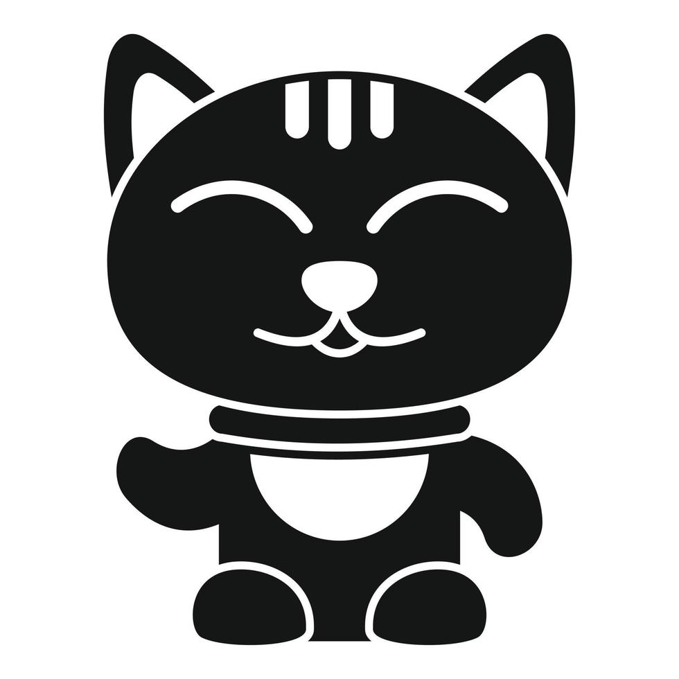 Luck cat icon simple vector. Maneki japan vector