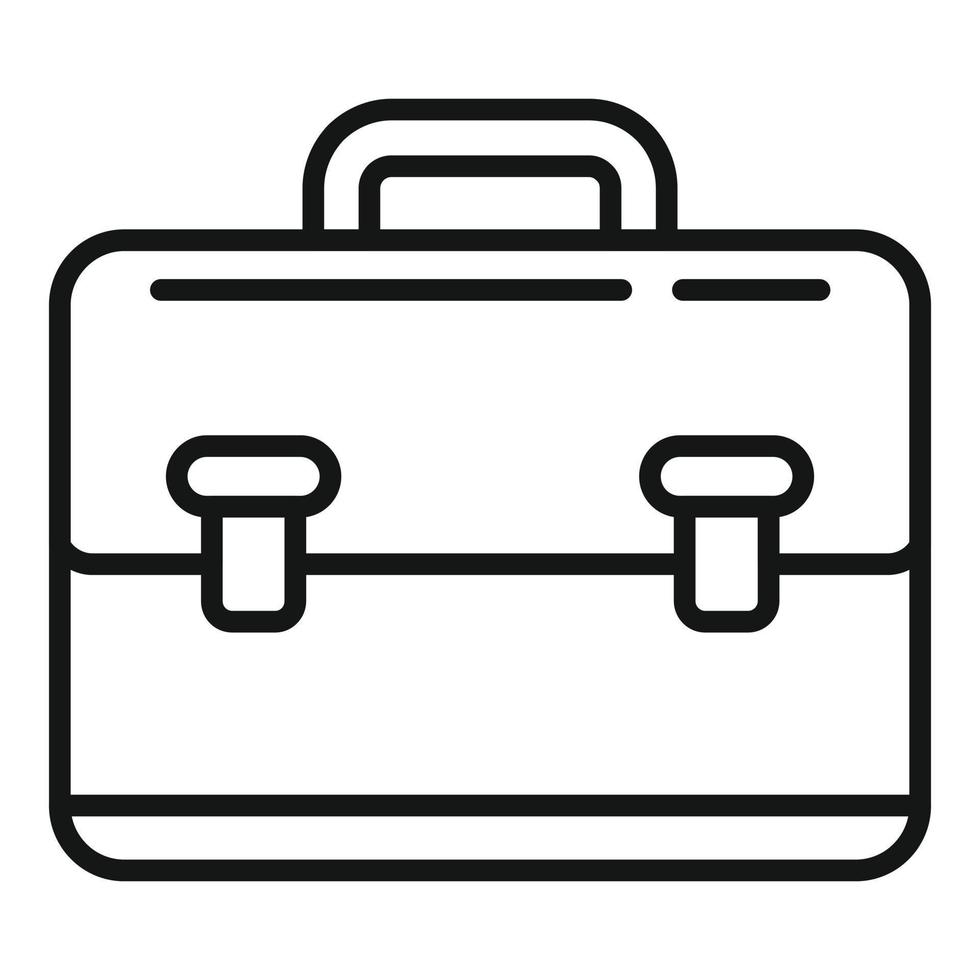Study briefcase icon outline vector. Degree education vector