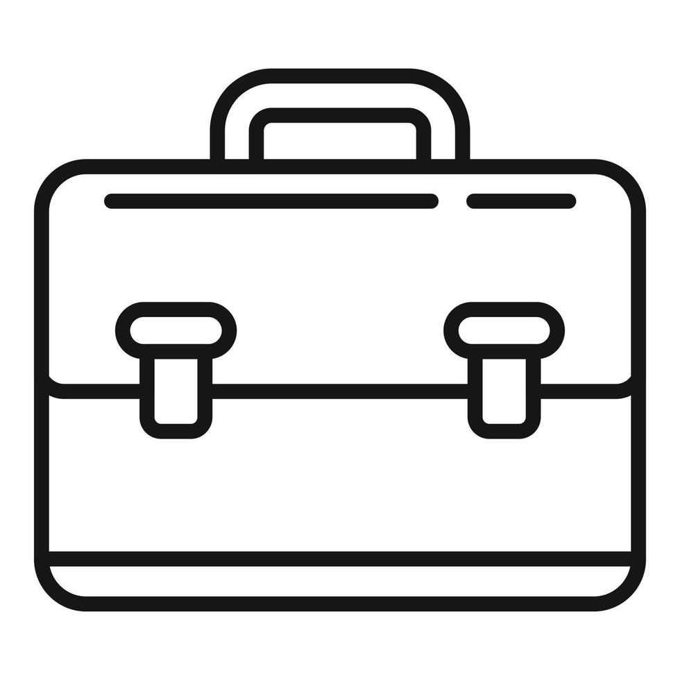 Study briefcase icon outline vector. Degree education vector