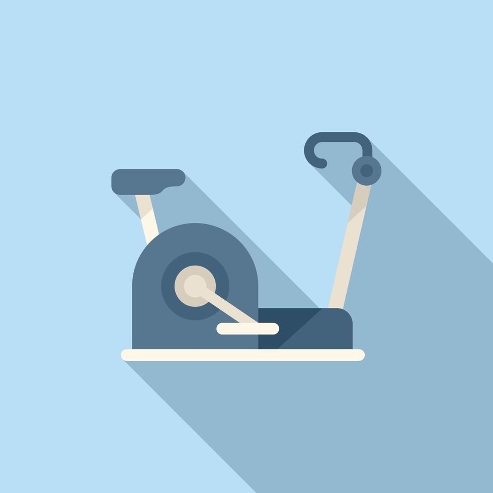 Exercise bike icon flat vector. Doctor therapy vector