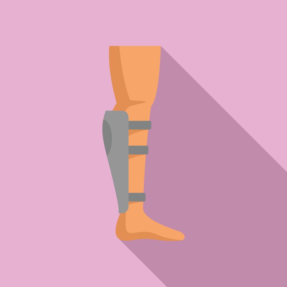 vector plano de icono de fisioterapeuta de pierna. terapia medica