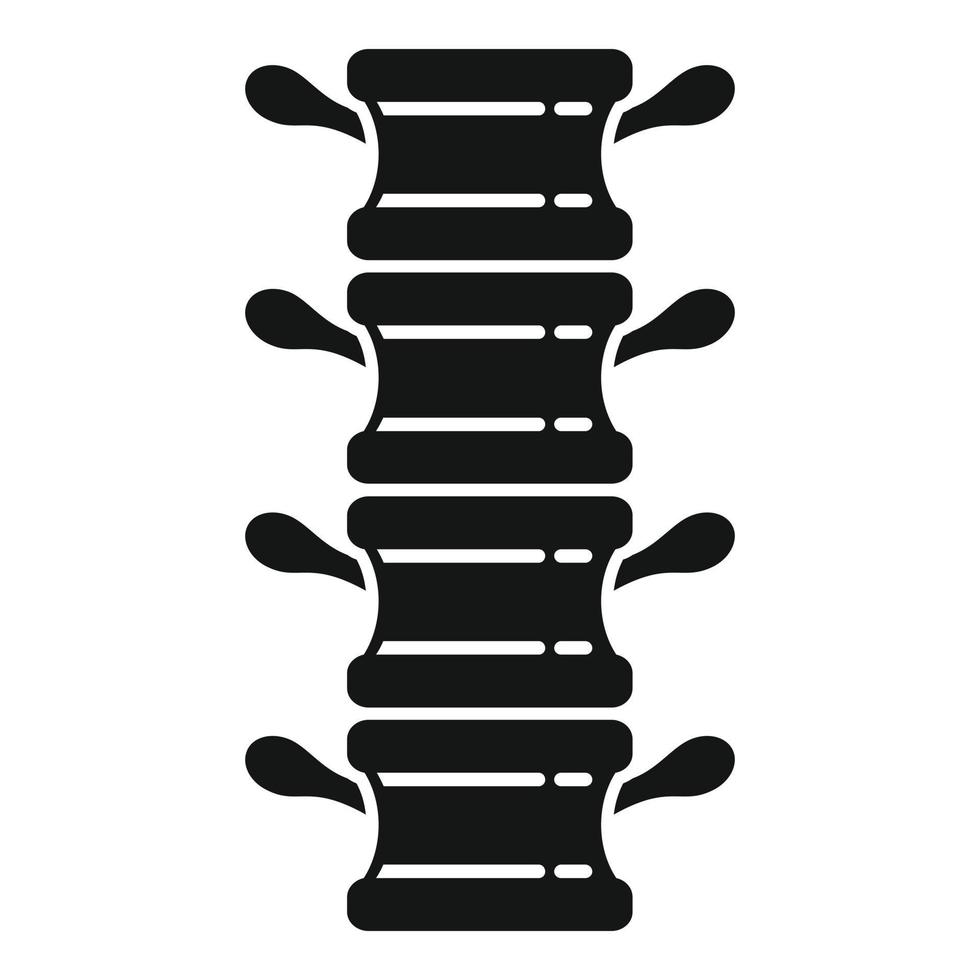 Spine pain icon simple vector. Physio massage vector