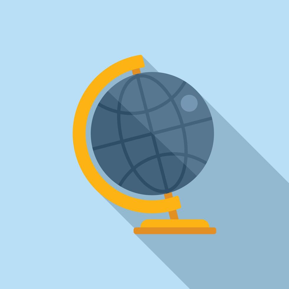 Study globe icon flat vector. School master vector