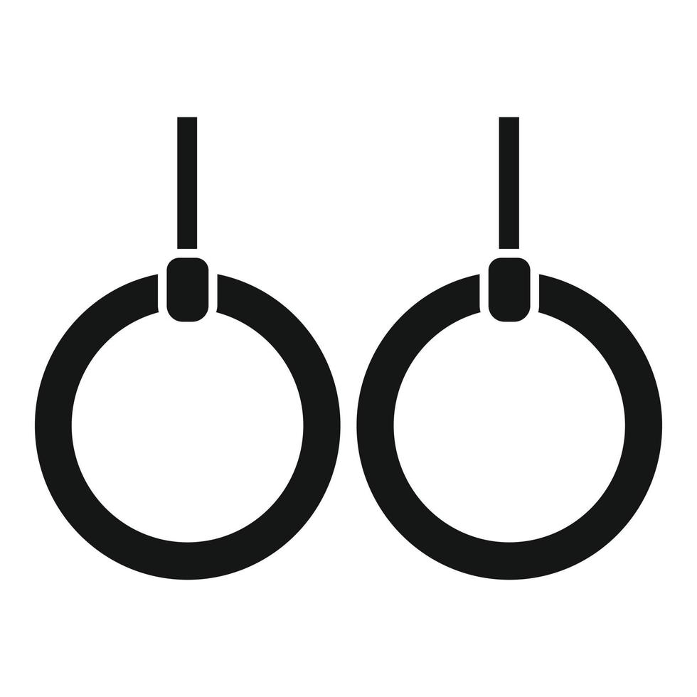 vector simple de icono de anillos de ejercicio. terapia medica