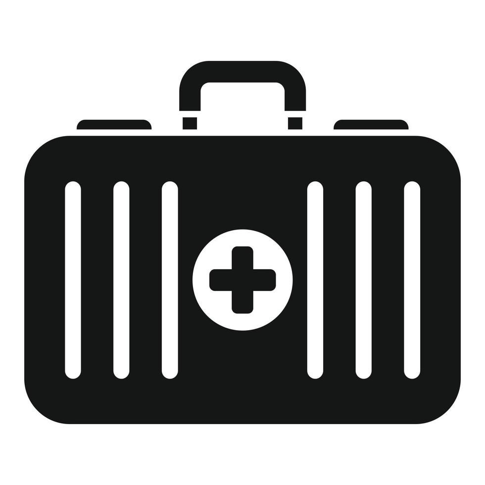 First aid kit icon simple vector. Physical therapist vector