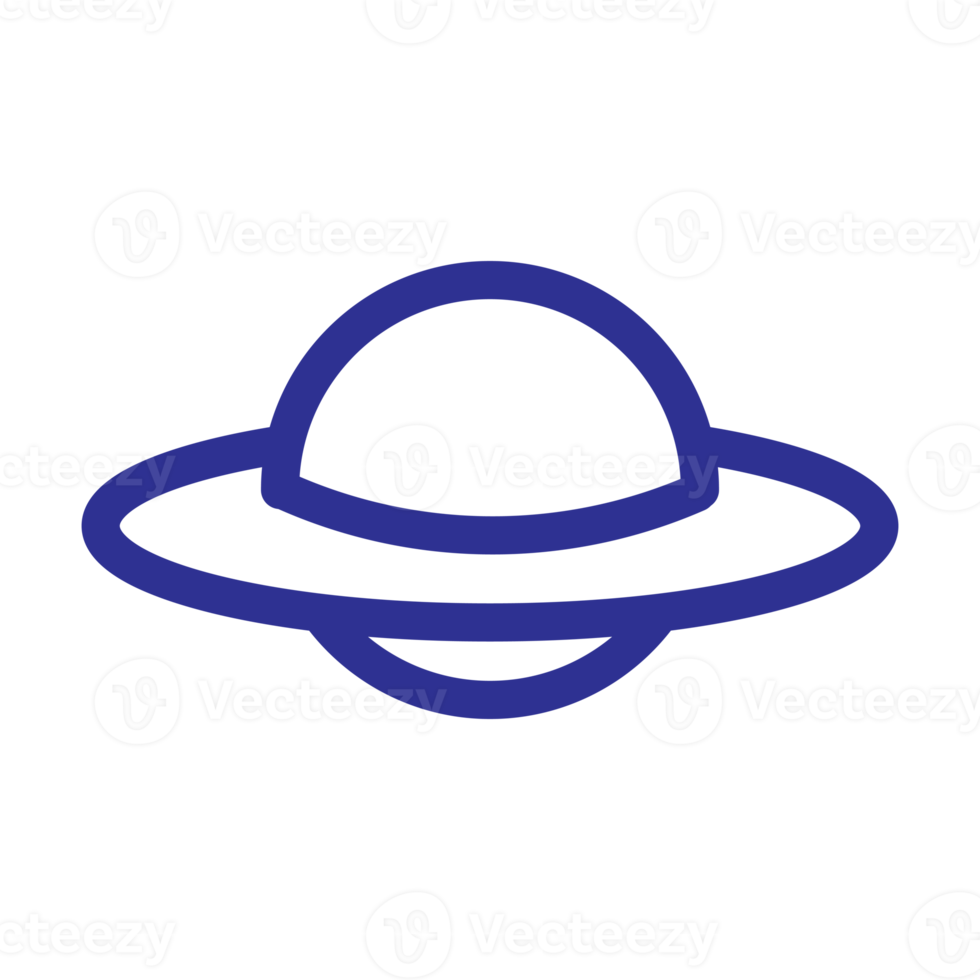 Ufo icon design for space design element theme png
