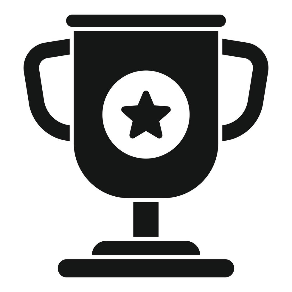 University award cup icon simple vector. Degree education vector