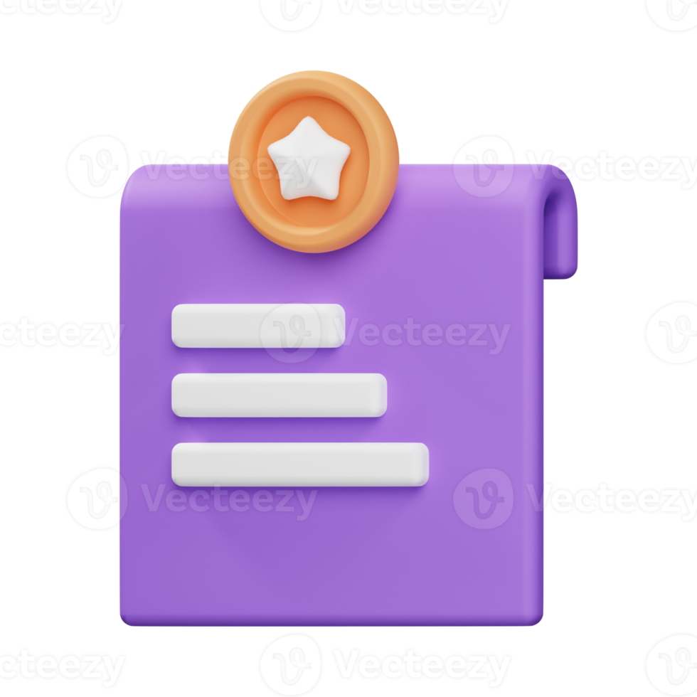 Rating 3D render Icon design png