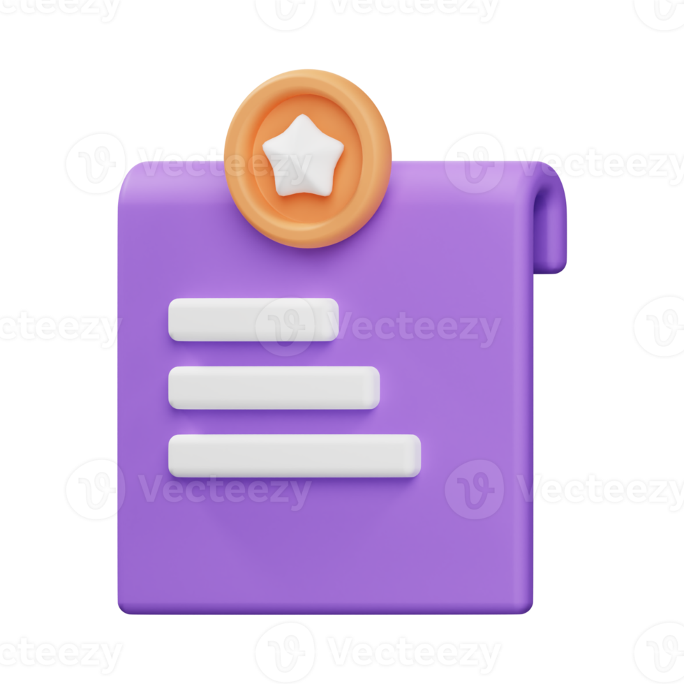 diseño de icono de renderizado 3d de calificación png
