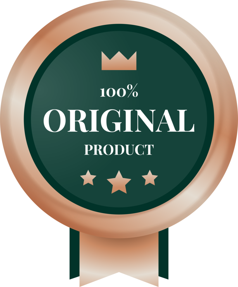 100 per cento originale Prodotto distintivo etichetta png