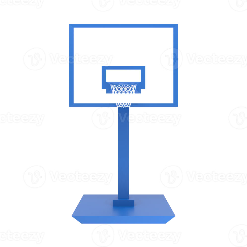 panneau de basket-ball vue de face rendu 3d png