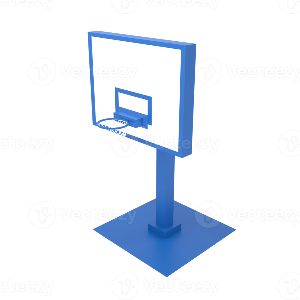 exibição em perspectiva do painel de basquete renderização em 3d png