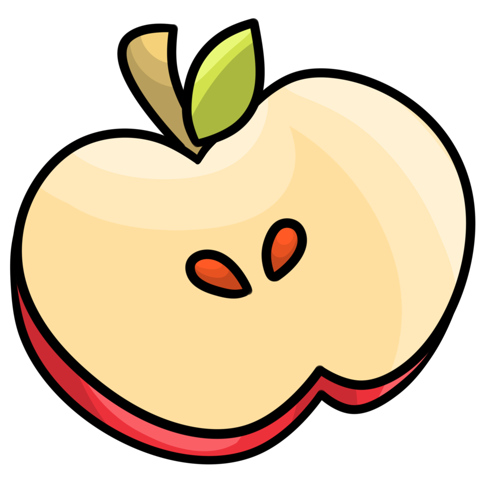 Red Sliced Apple png