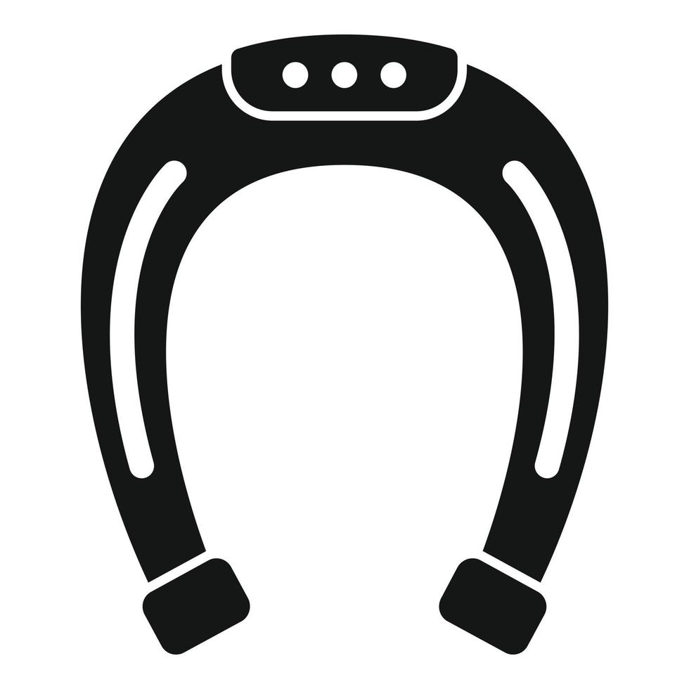 Gold horseshoe icon simple vector. Chinese fortune vector