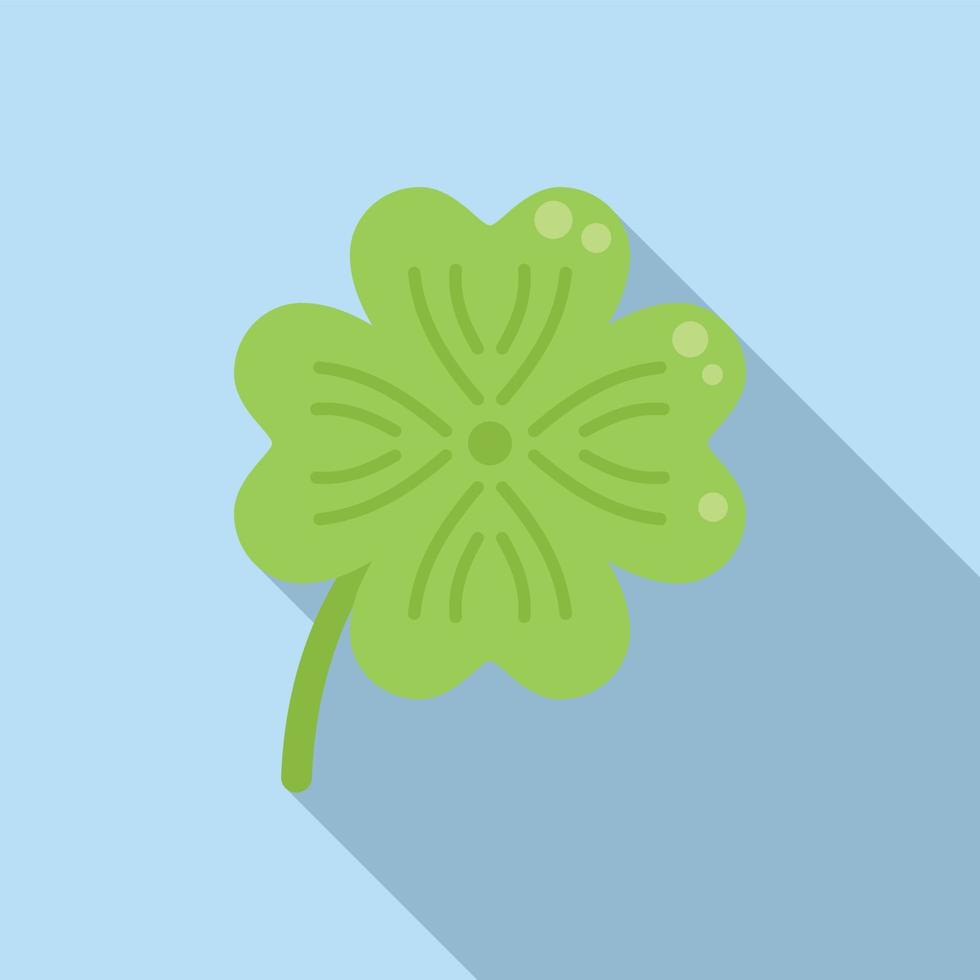 Clover sticker icon flat vector. Irish luck vector