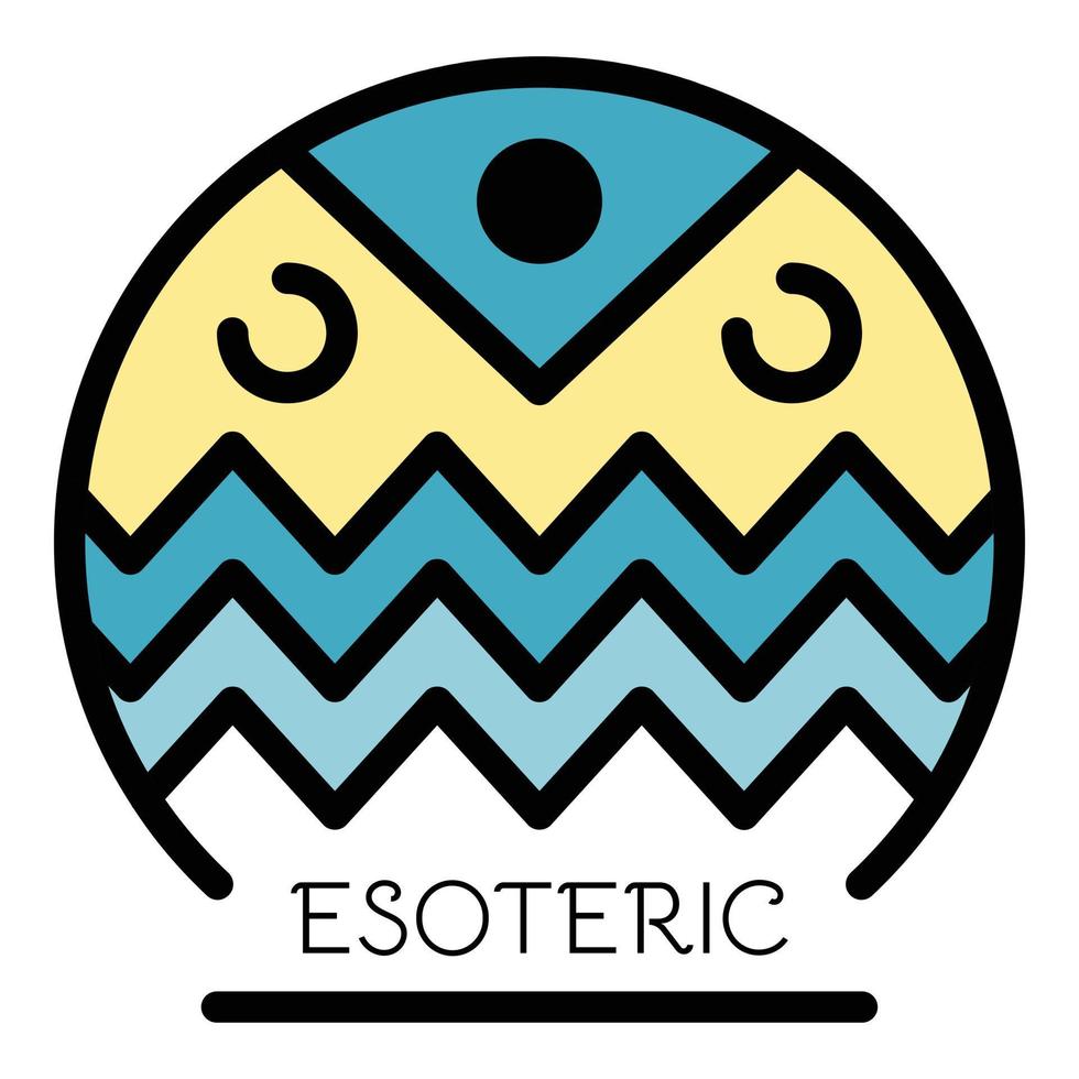 Esoteric alchemy icon color outline vector