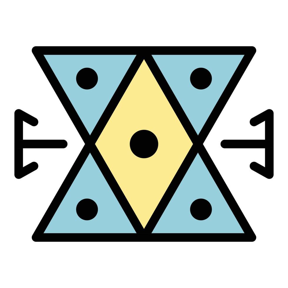 Medieval alchemy icon color outline vector