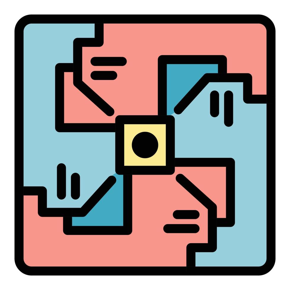 Spiral alchemy icon color outline vector