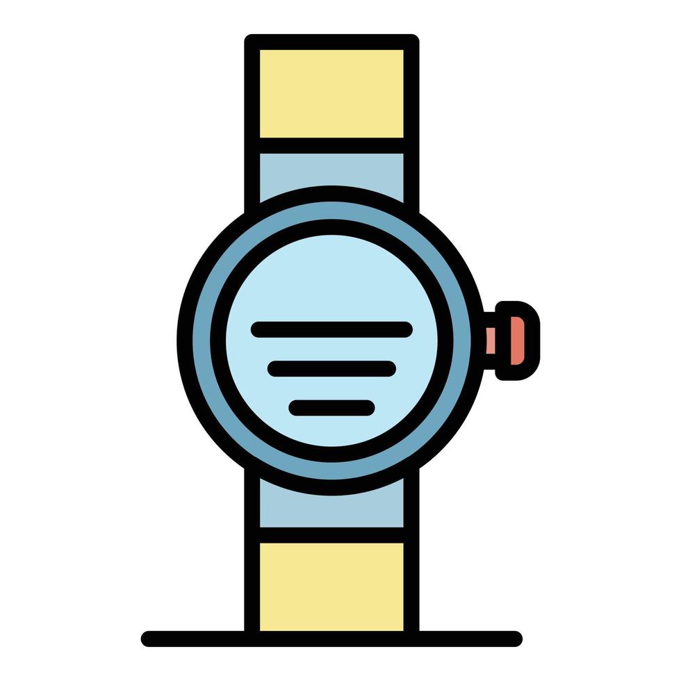 Gps smartwatch icon color outline vector