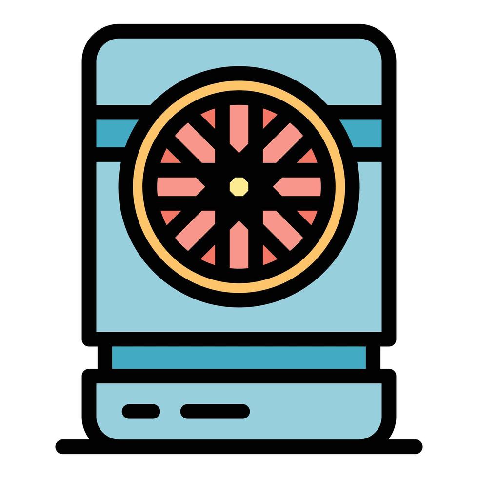 Fan air purifier icon color outline vector