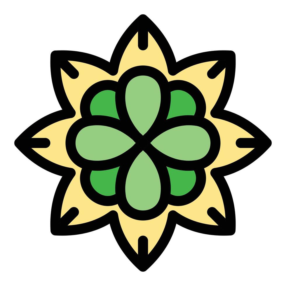 Flower condiment icon color outline vector