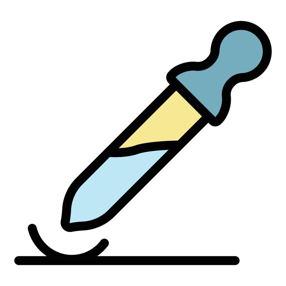 Editor pipette icon color outline vector