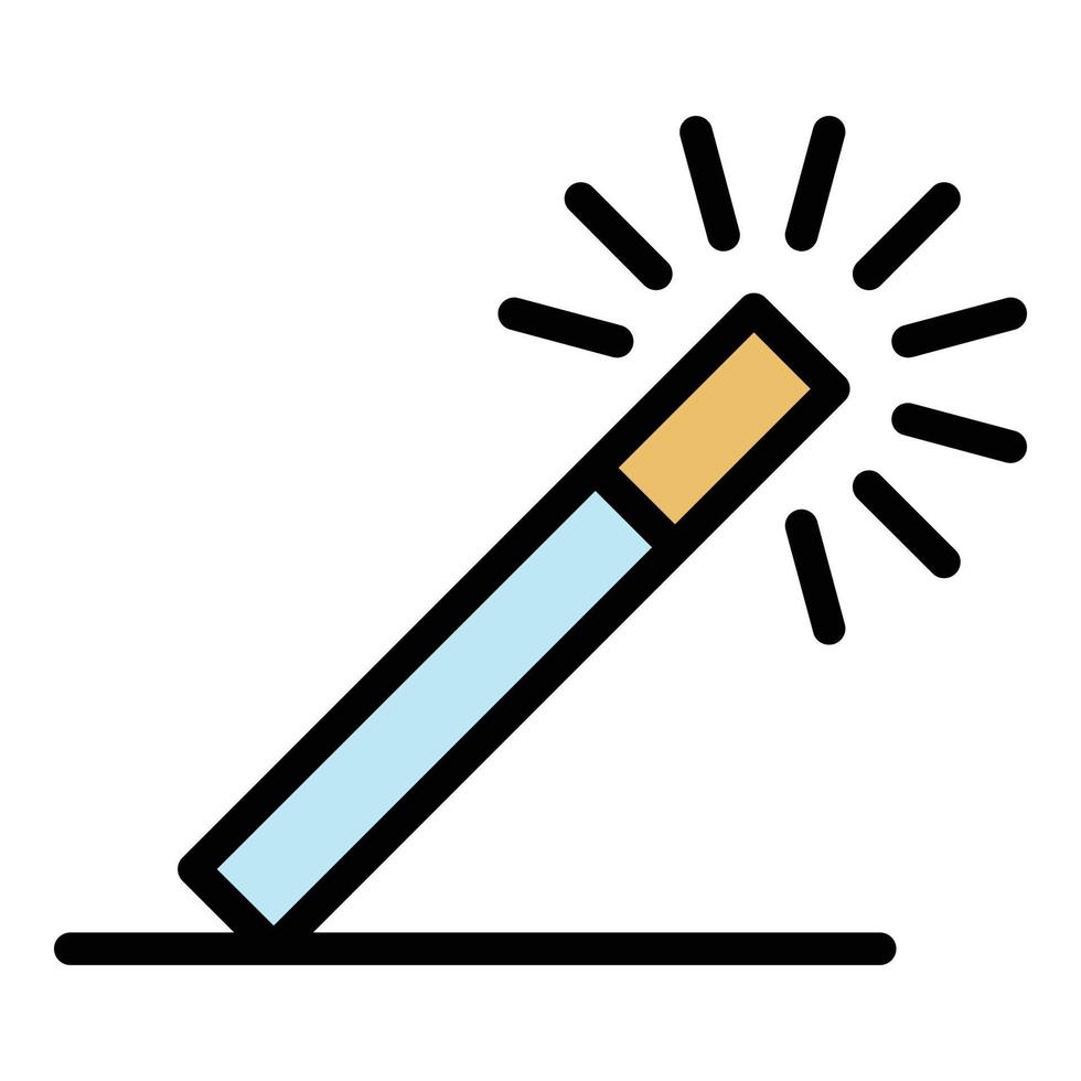 Magic wand icon color outline vector