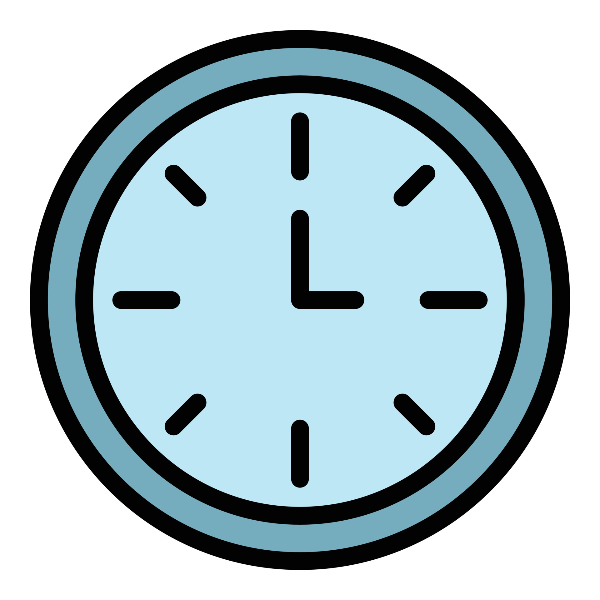 Wall clock icon color outline vector 15153526 Vector Art at Vecteezy