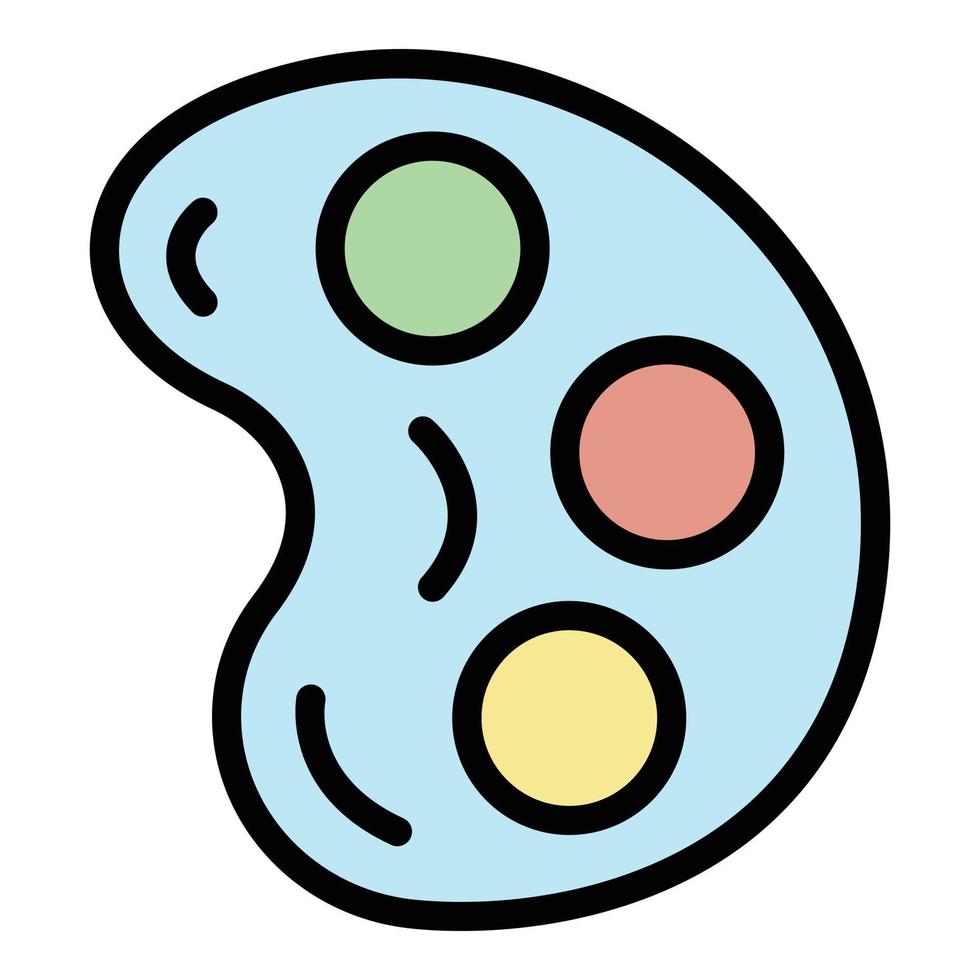 Color palette icon color outline vector