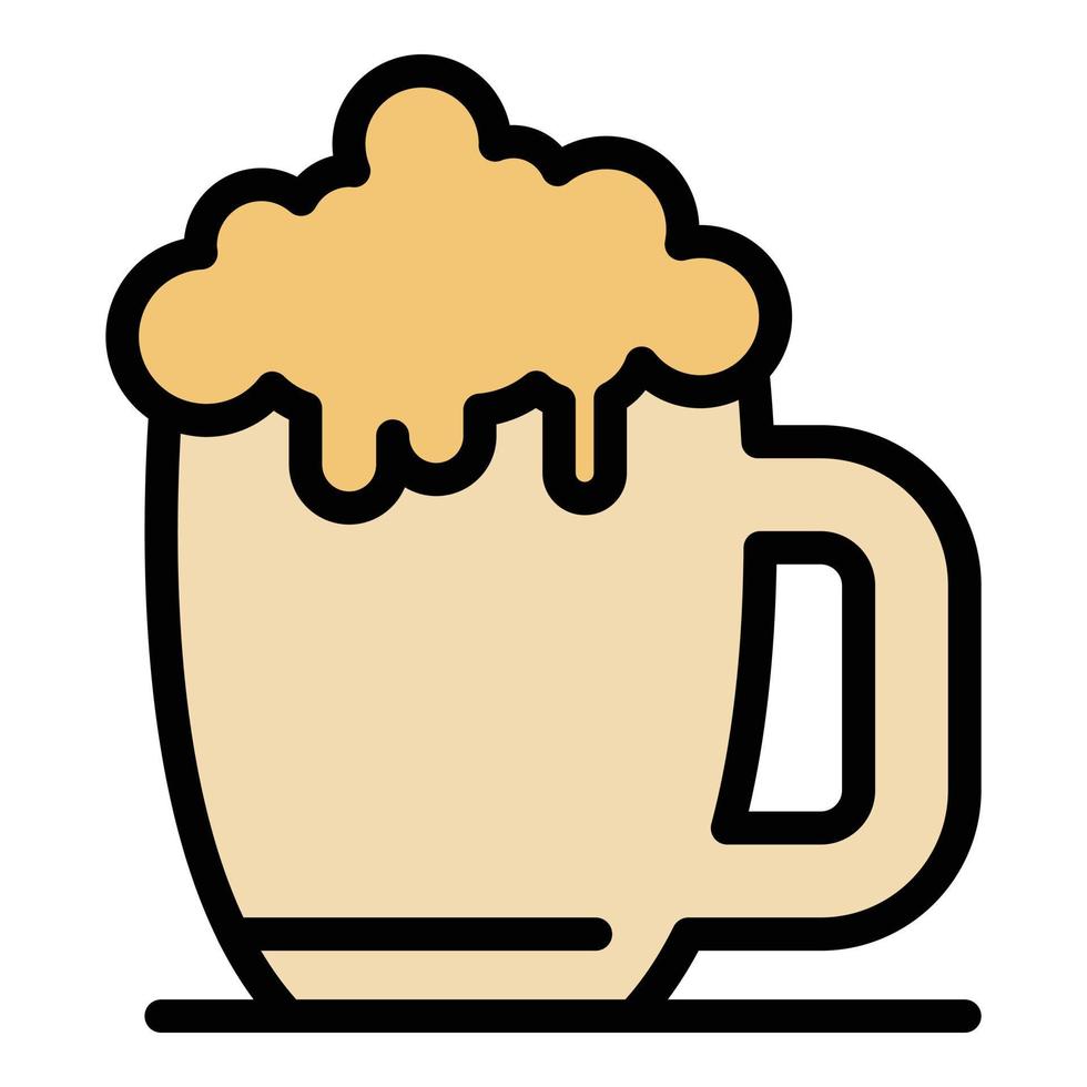 Mug of light beer icon color outline vector