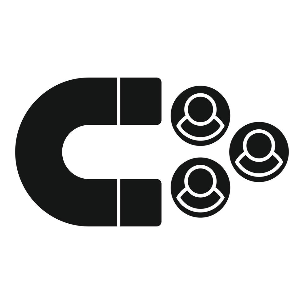 Magnet database icon simple vector. Software platform vector