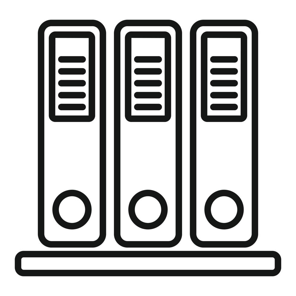 Office folder icon outline vector. Platform system vector