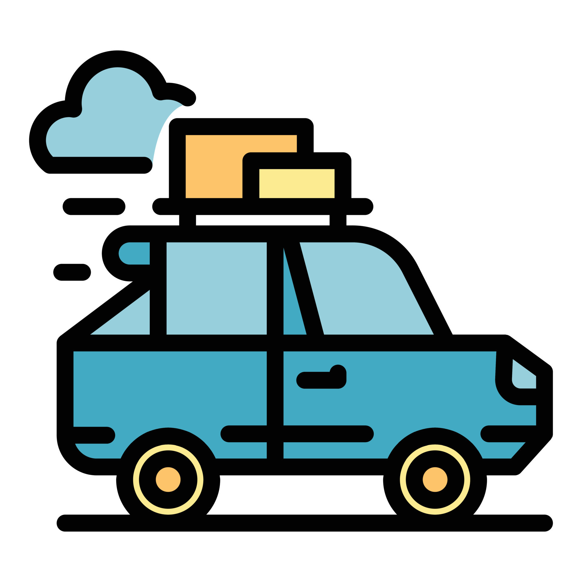 Car travel icon color outline vector 15153901 Vector Art at Vecteezy