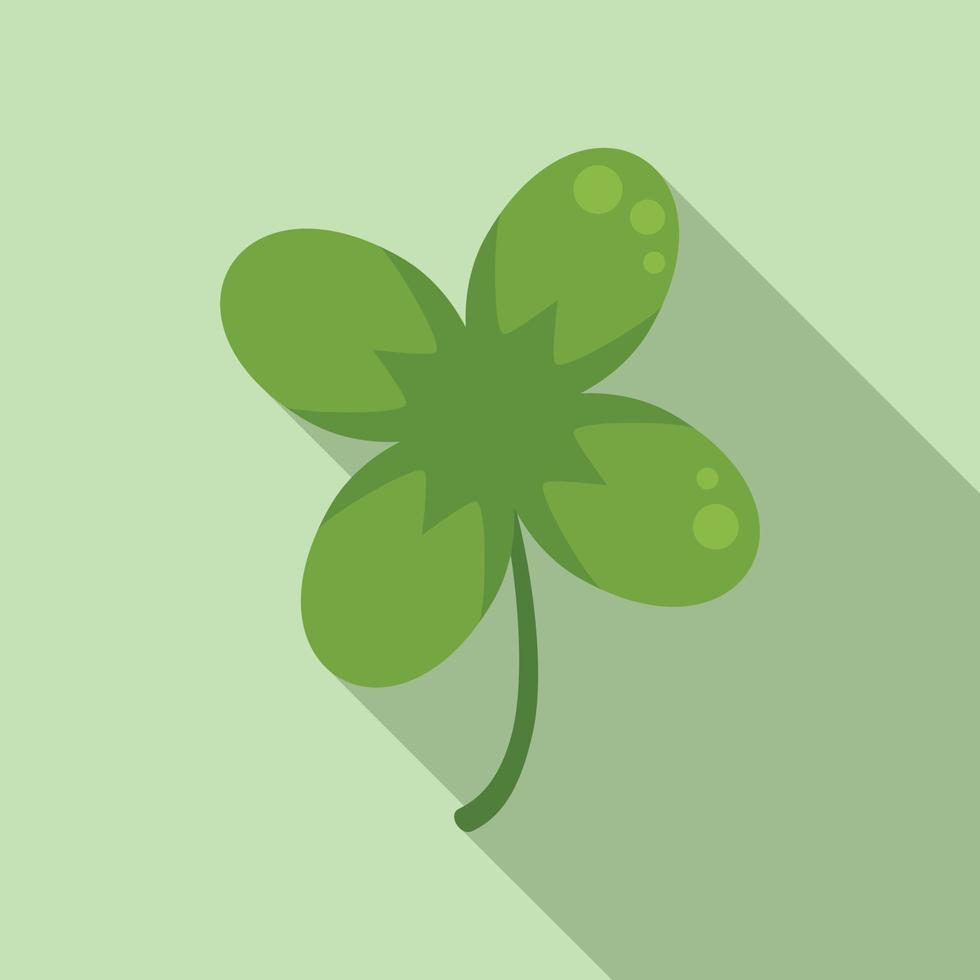 Irish clover icon flat vector. Four leaf vector