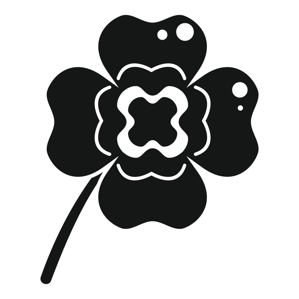 Irish clover icon simple vector. Four leaf vector