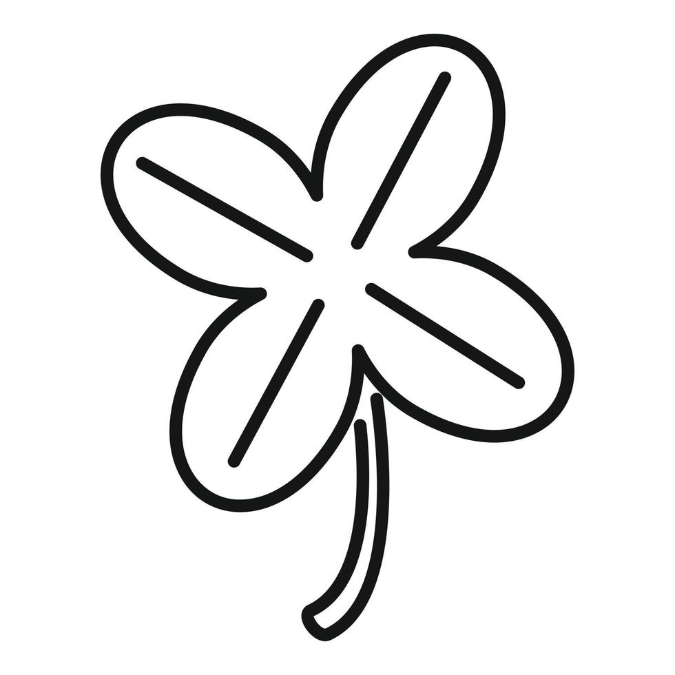 Lucky clover icon outline vector. Four leaf vector