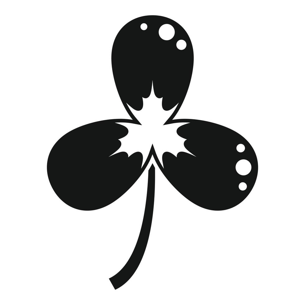 vector simple de icono de trébol de cuatro hojas. suerte irlandesa