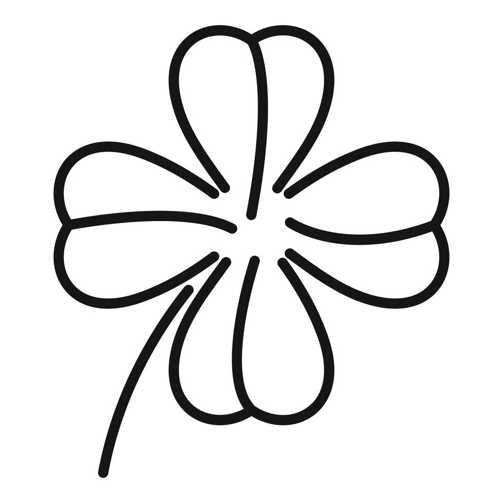 Eco clover icon outline vector. Irish luck vector